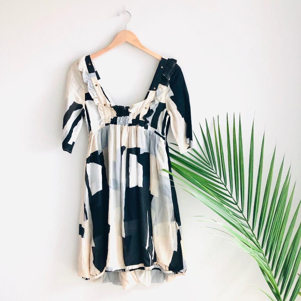 Anthro. Twinkle by Wenlan Shapes Square Neck Dress
